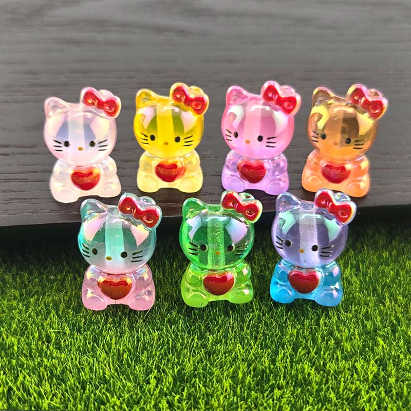 비즈톡 [BG-5-48]볼꾸파츠 아크릴  오로라야광고양이 15x21mm (내경2.2mm) 볼꾸비즈 키링용 ,1개