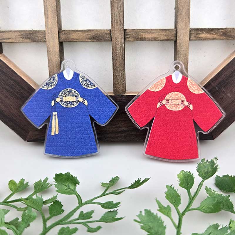 비즈톡 [PB-4-28]아크릴전통펜던트 단종곤룡포 푸른곤룡포 전통굿즈만들기용 ,1개